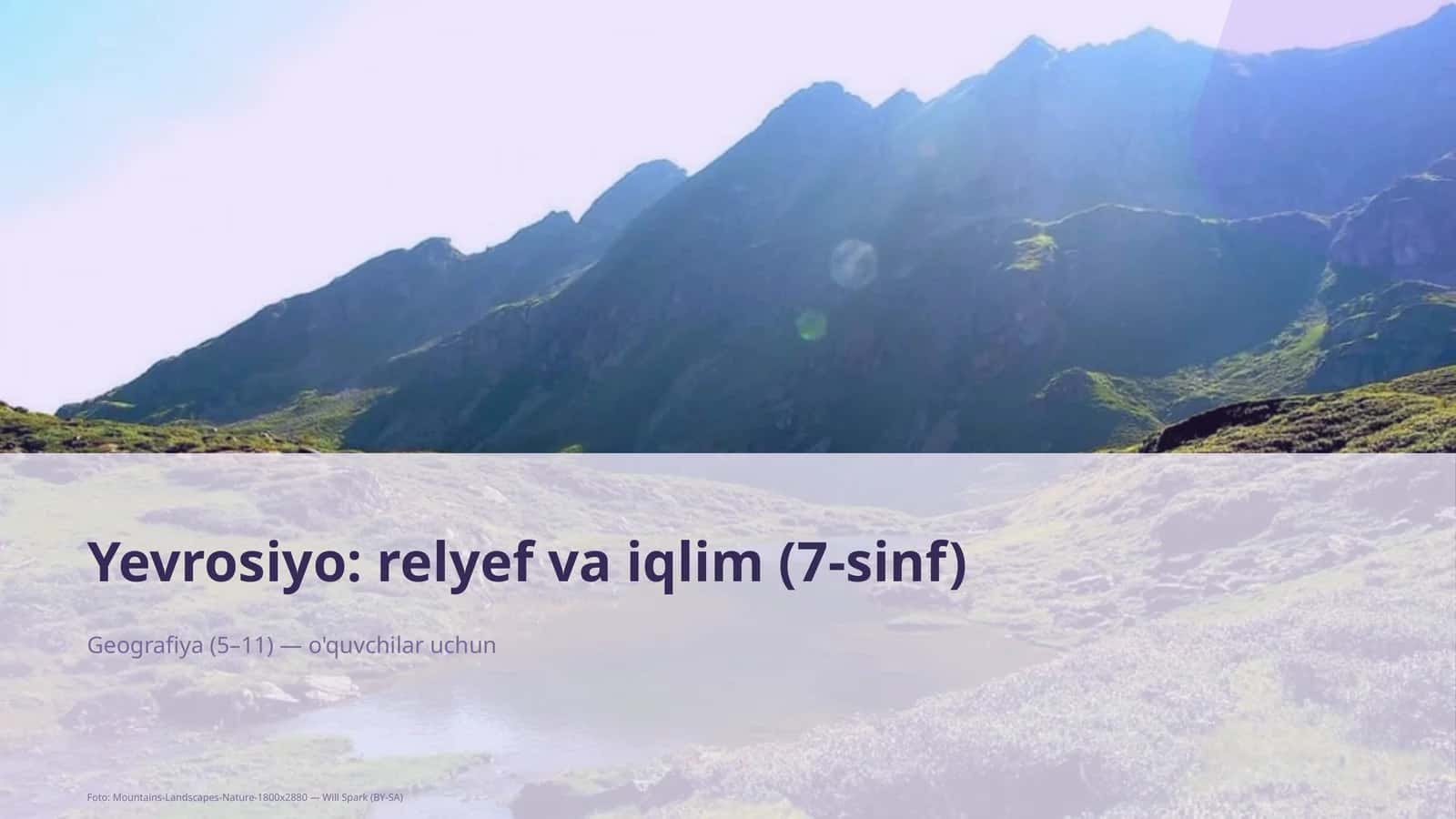 Yevrosiyo: relyef va iqlim (7-sinf) 1