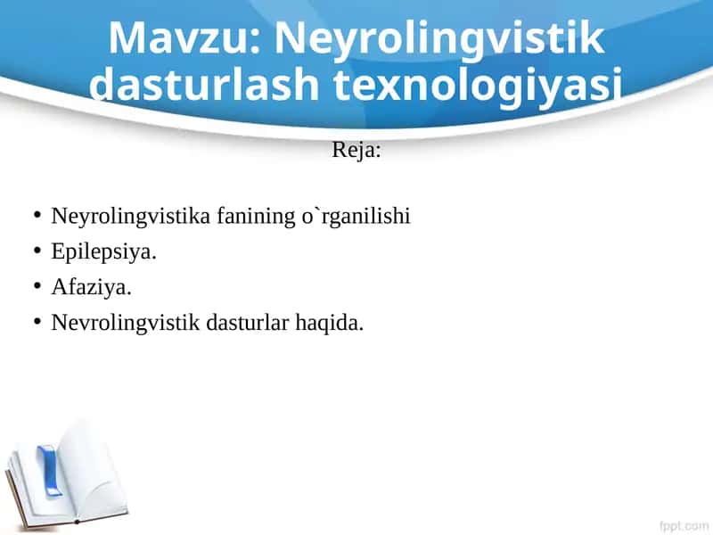 Neyrolingvistikdasturlashtexnologiyasi 1