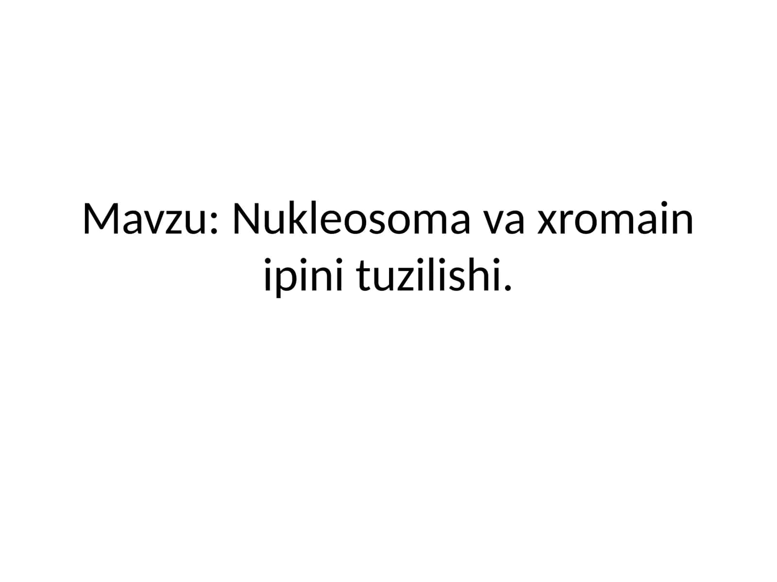 Nukleosomavaxromainipinituzilishi 1