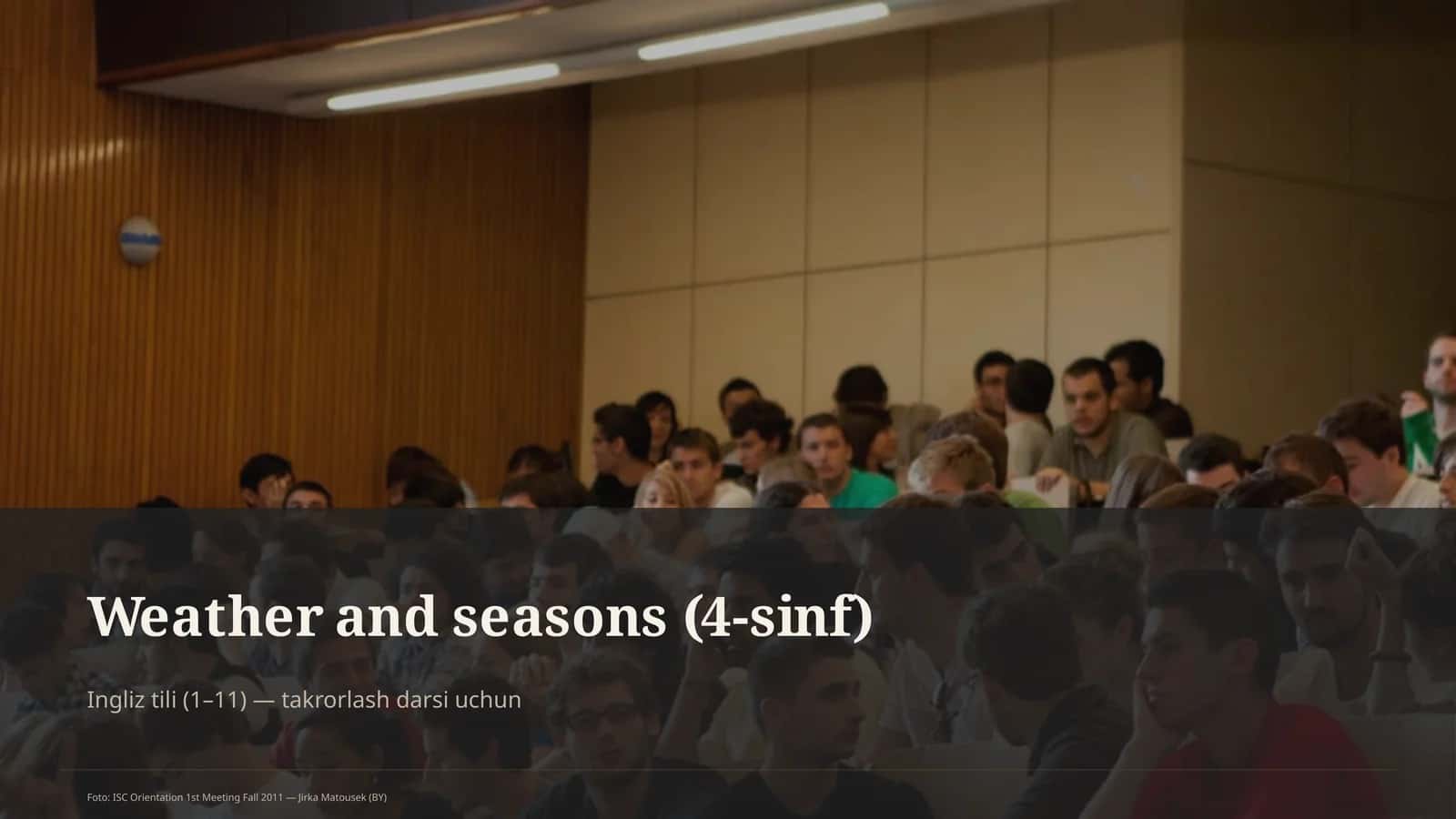 Weather and seasons (4-sinf) 1