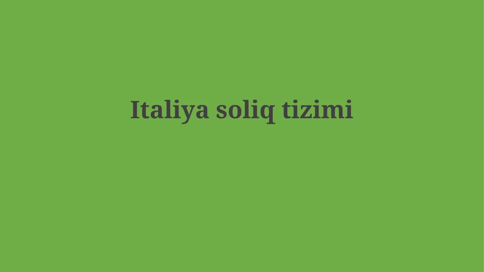 Italiyasoliqtizimi 1
