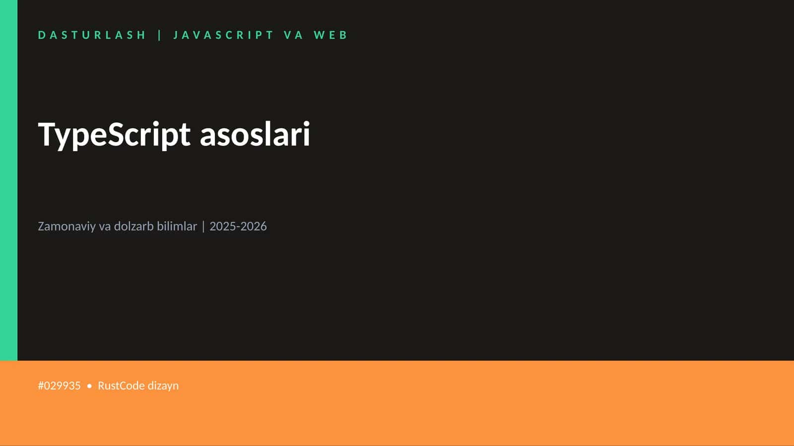 TypeScript asoslari 1