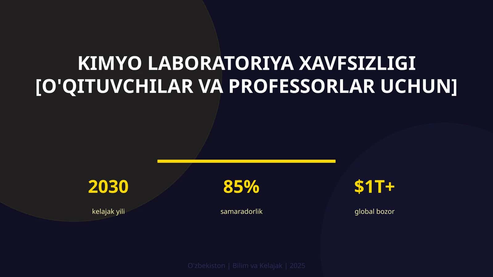 Kimyo laboratoriya xavfsizligi [o'qituvchilar va professorlar uchun] 1