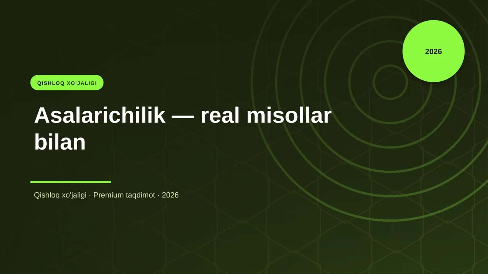 Asalarichilik — real misollar bilan 1