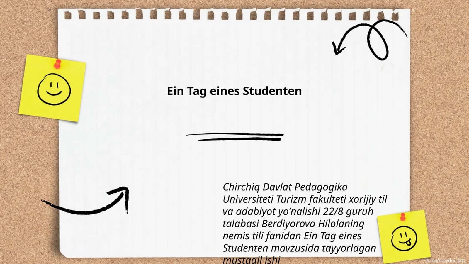 Ein Tag eines Studenten 1