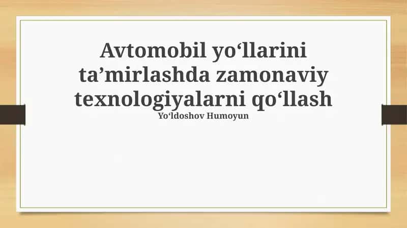 Avtonom boshqariladigan mashinalar 1