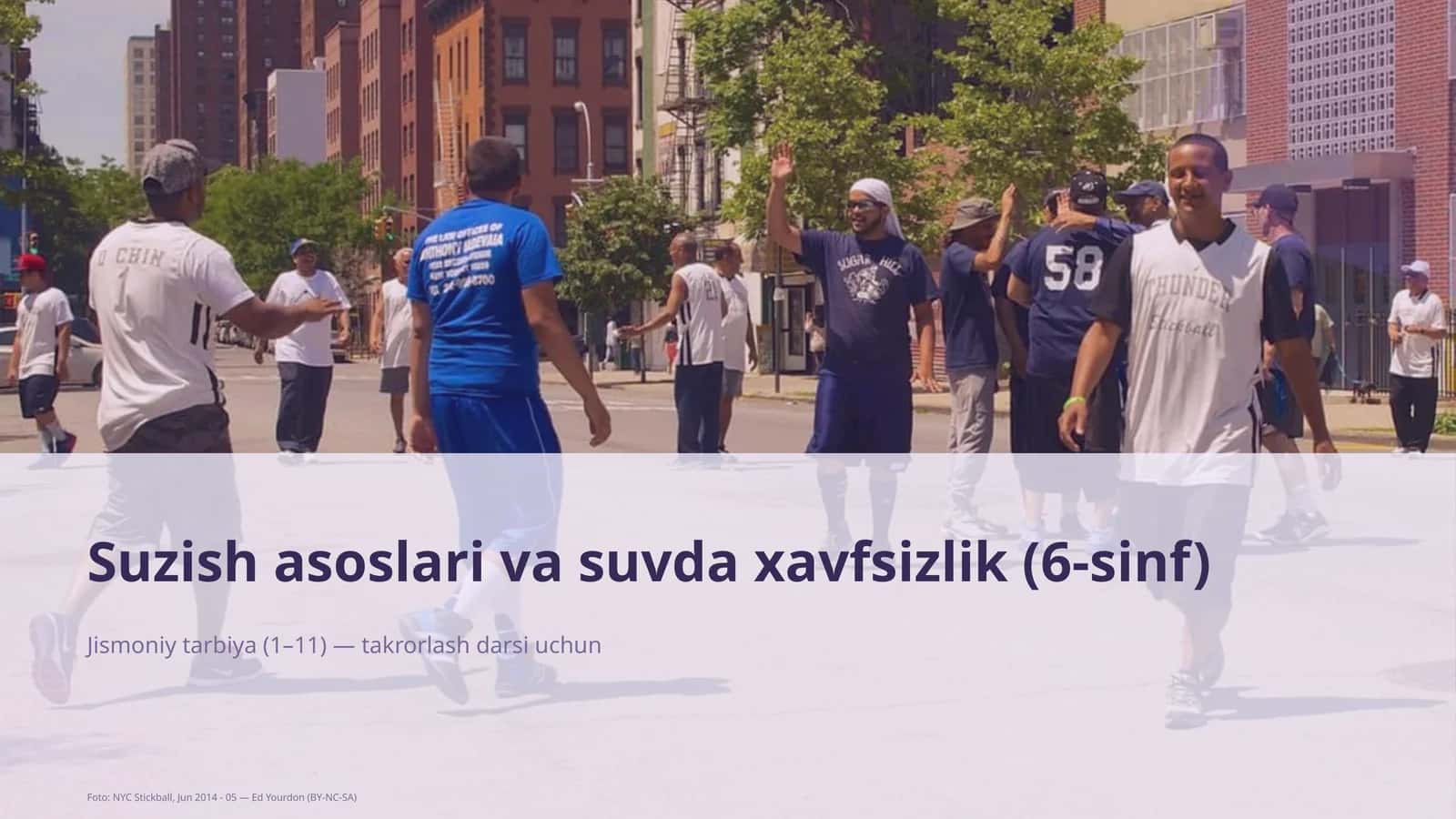Suzish asoslari va suvda xavfsizlik (6-sinf) 1