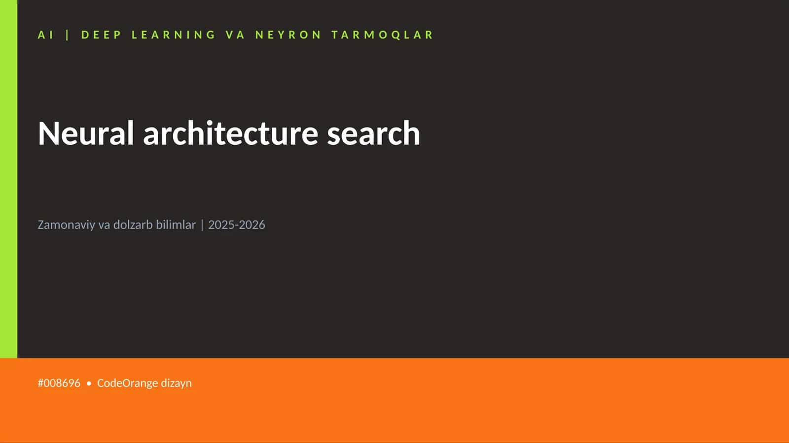 AI | DEEP LEARNING VA NEYRON TARMOQLAR 1