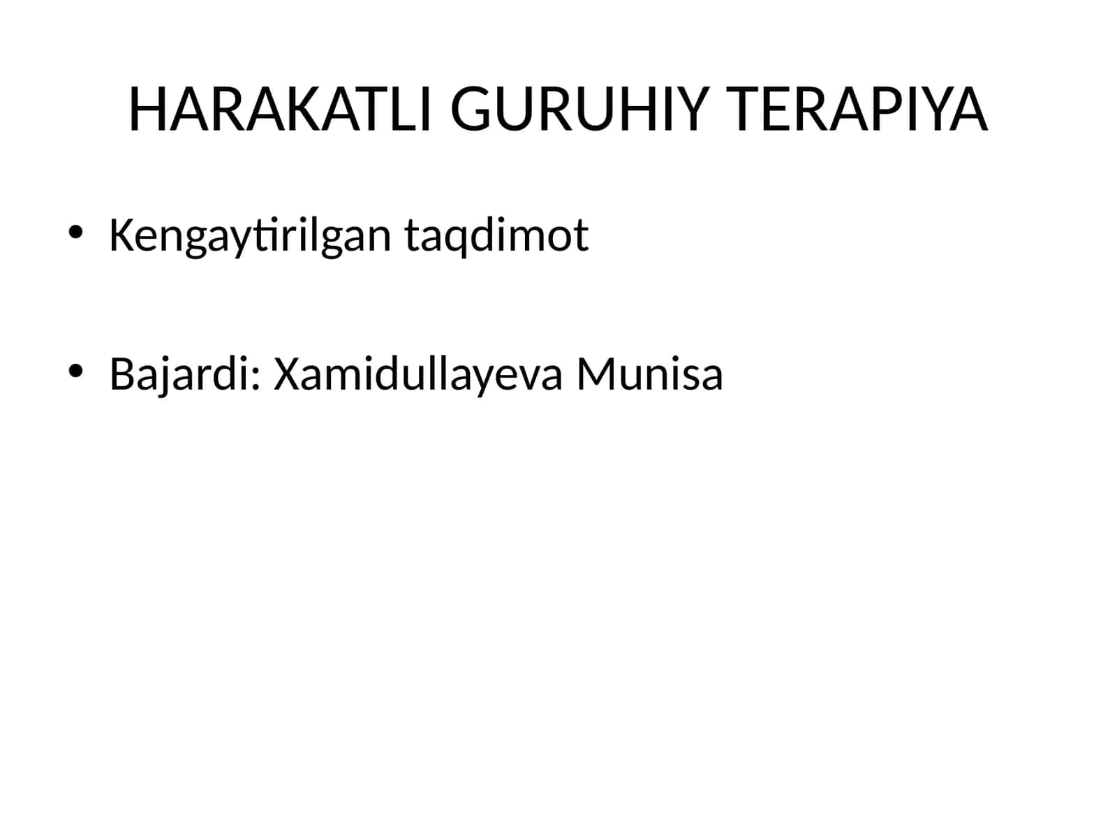 HARAKATLI GURUHIY TERAPIYA 1