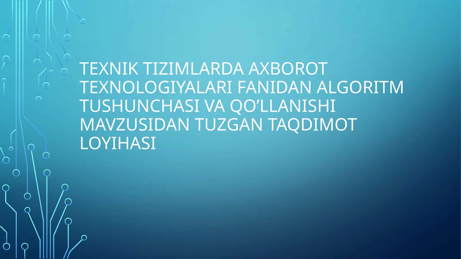 Algoritmtushunchasi 1