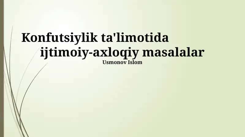 Konfutsiylik ta'limotida 1