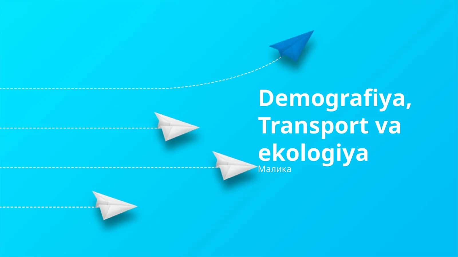 Demografiya, Transport va ekologiya 1