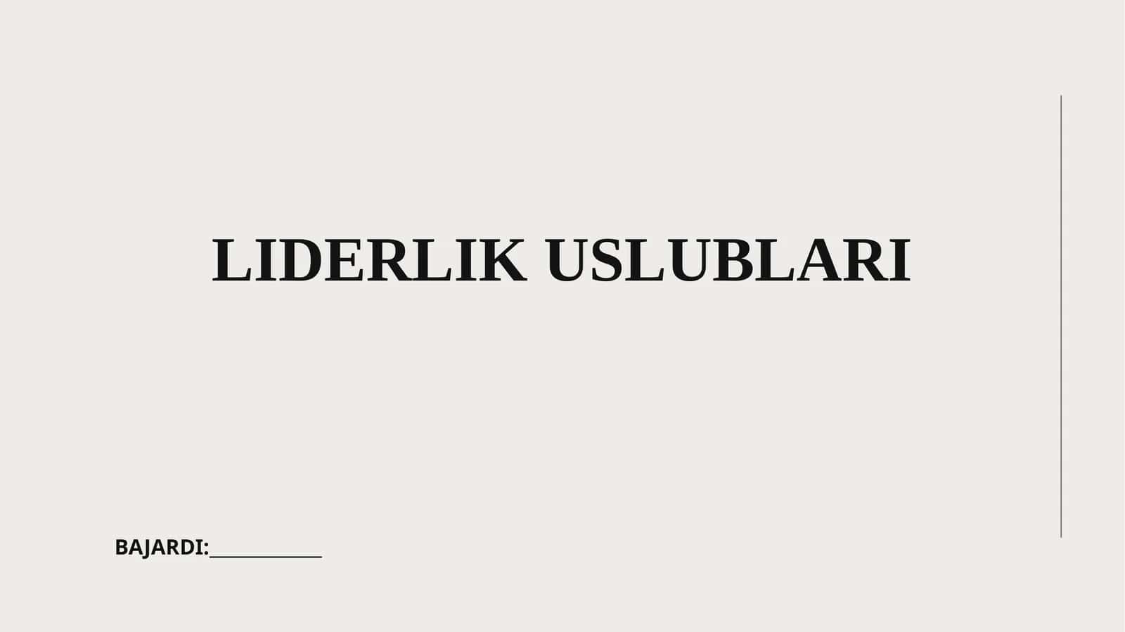 LIDERLIK USLUBLARI 1