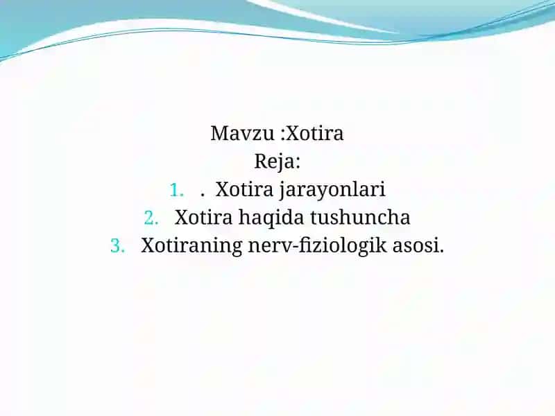 Xotira 1