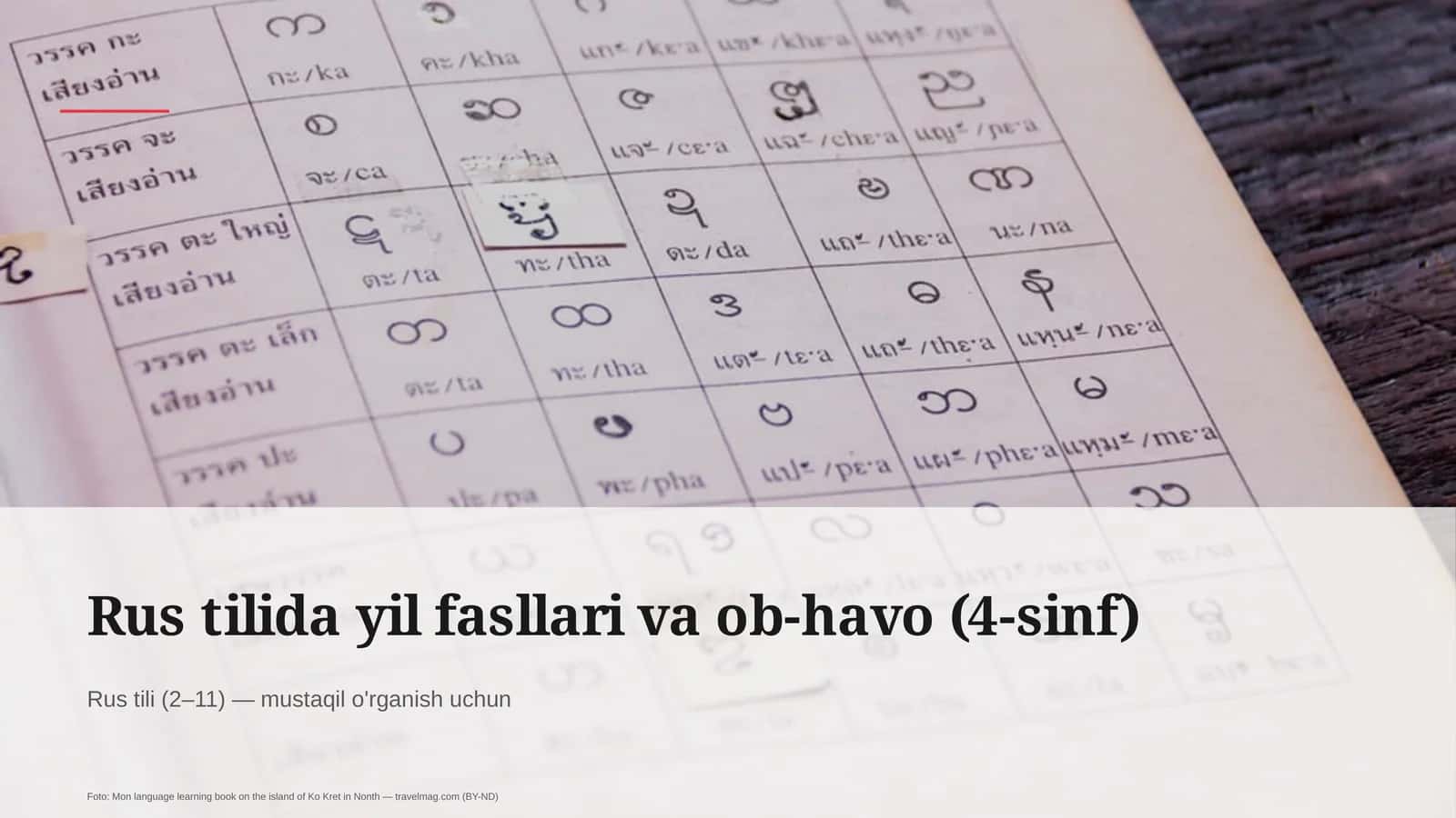 Rus tilida yil fasllari va ob-havo (4-sinf) 1