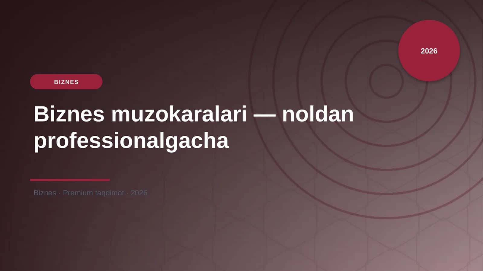 Biznes muzokaralari — noldan professionalgacha 1
