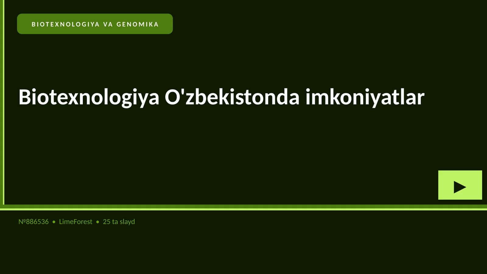 BIOTEXNOLOGIYA VA GENOMIKA 1