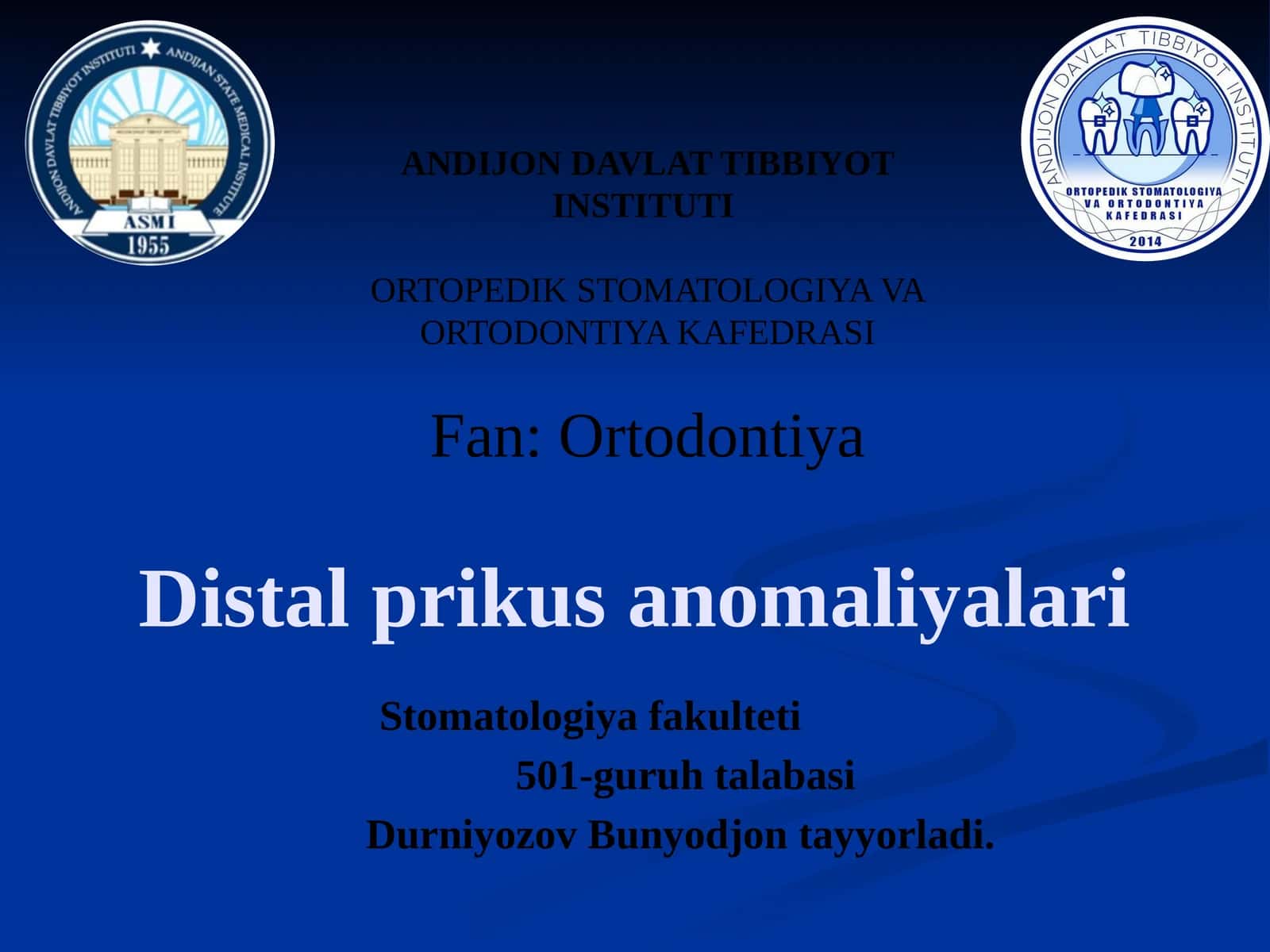 Distal prikus anomaliyalari 1