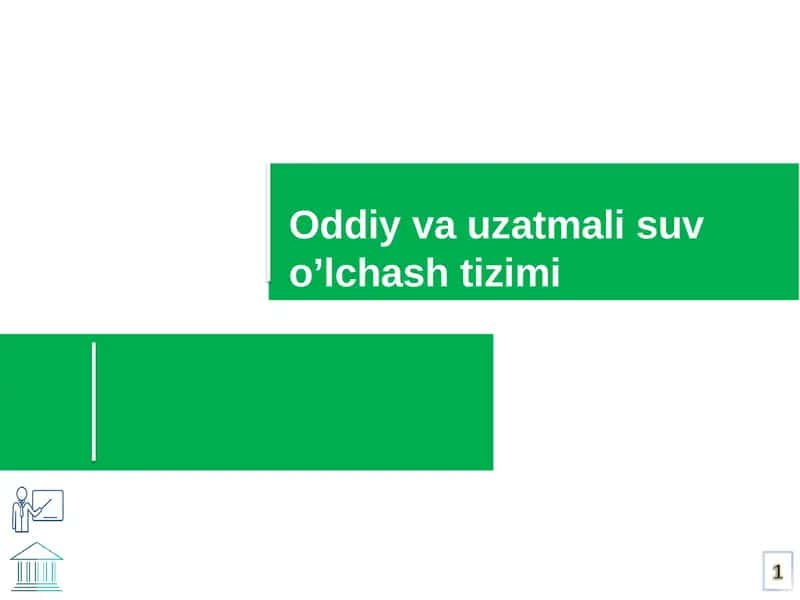 Oddiy va uzatmali suv o’lchash tizimi 1