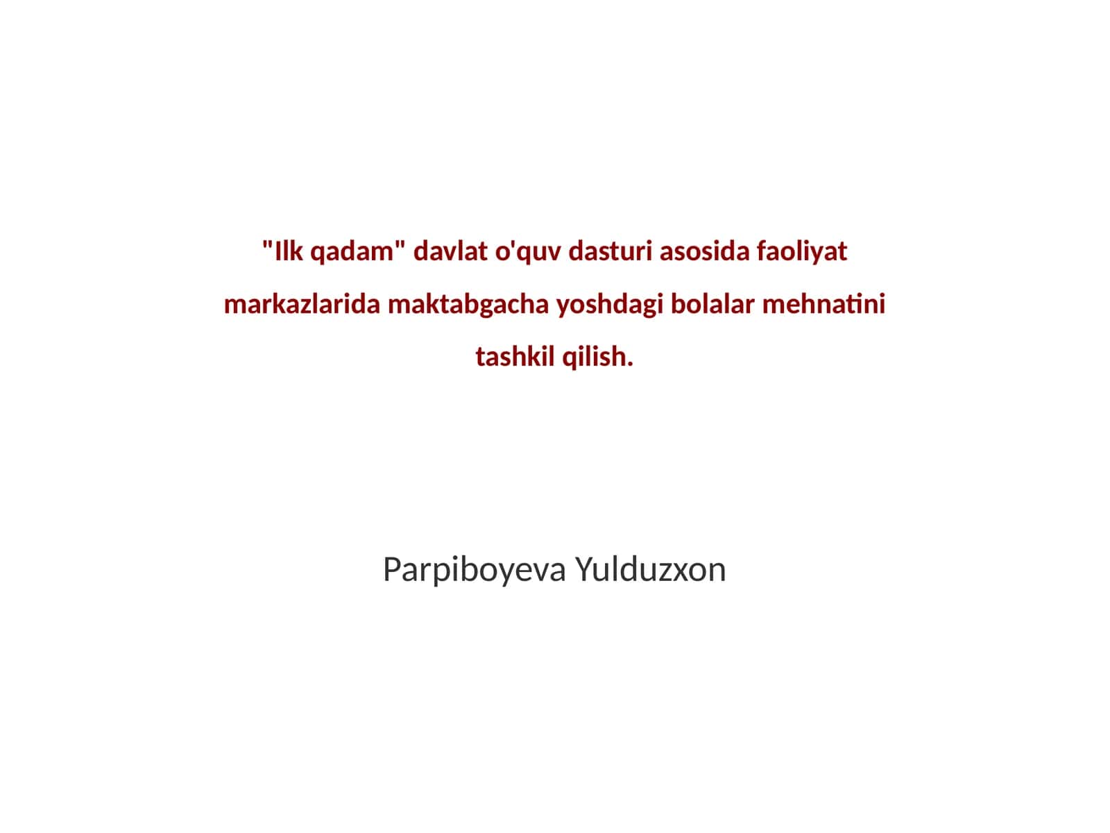 "Ilk qadam" faoliyat markazlari 1