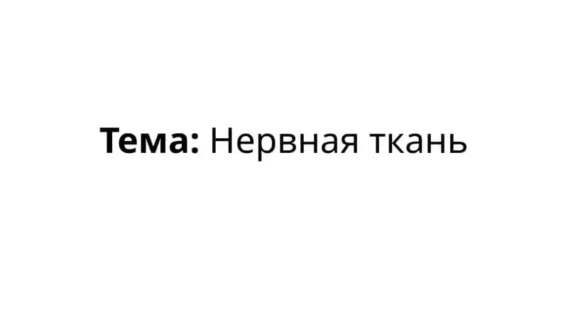 Нервная ткань 1