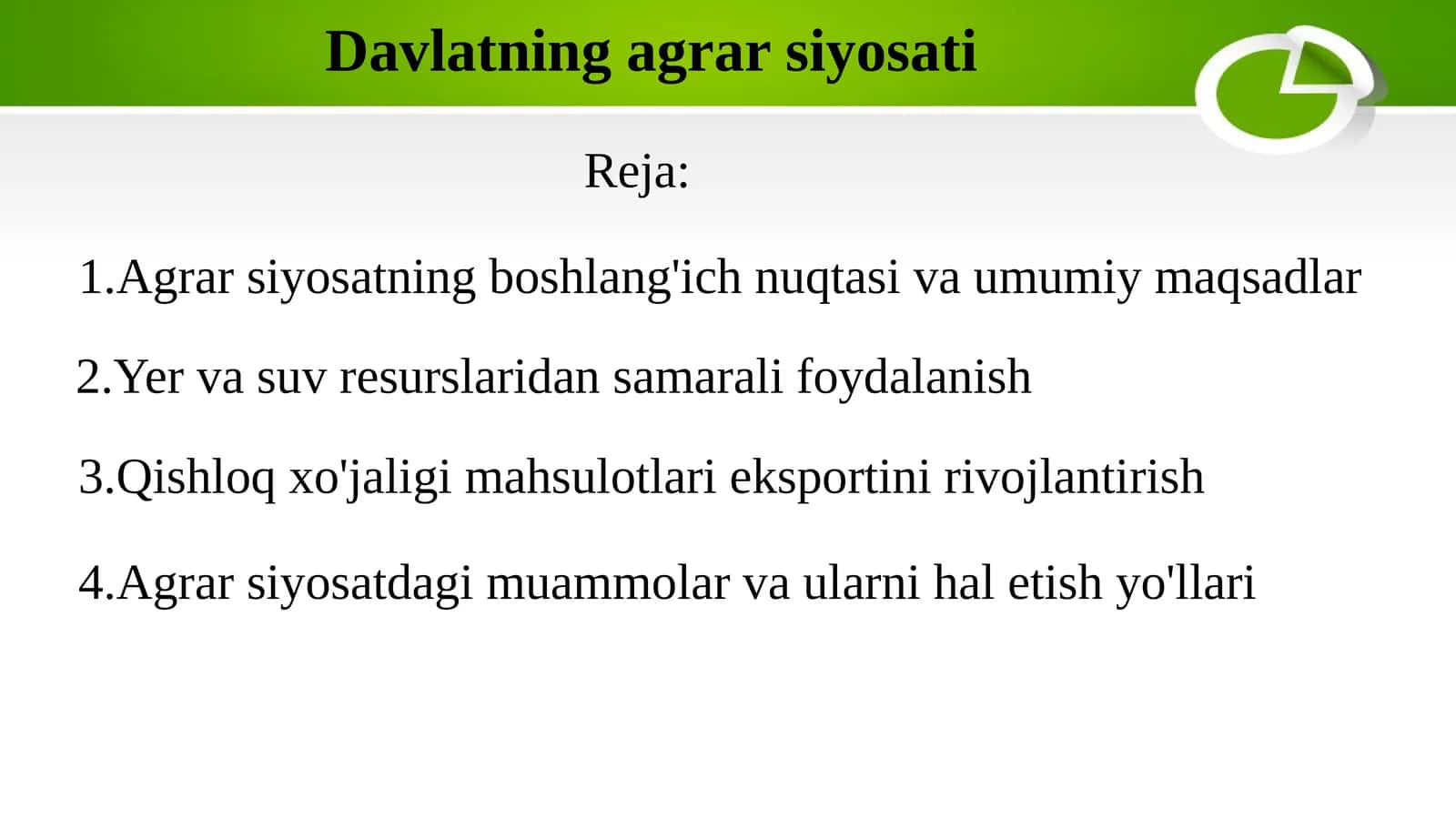 Davlatning agrar siyosati 1
