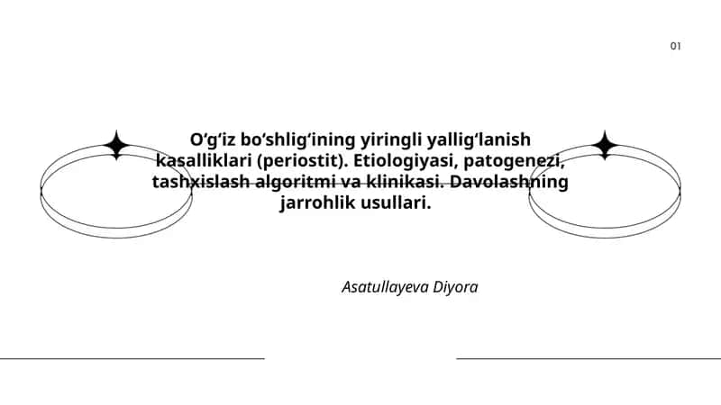 O‘g‘iz bo‘shlig‘ining yiringli yallig‘lanish kasalliklari (periostit) 1