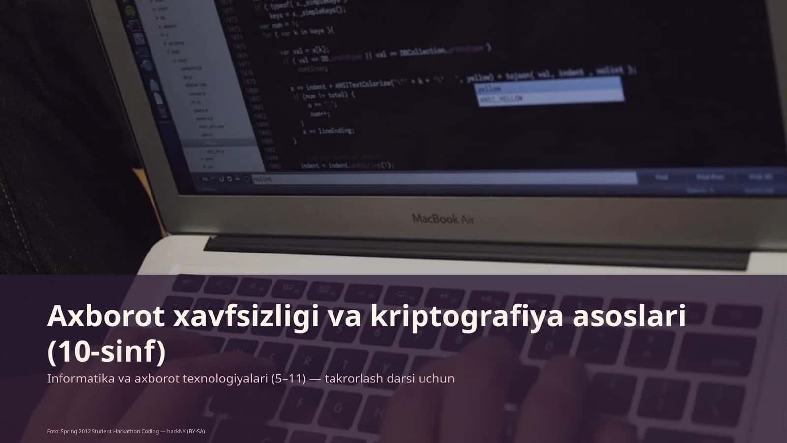 Axborot xavfsizligi va kriptografiya asoslari (10-sinf) 1
