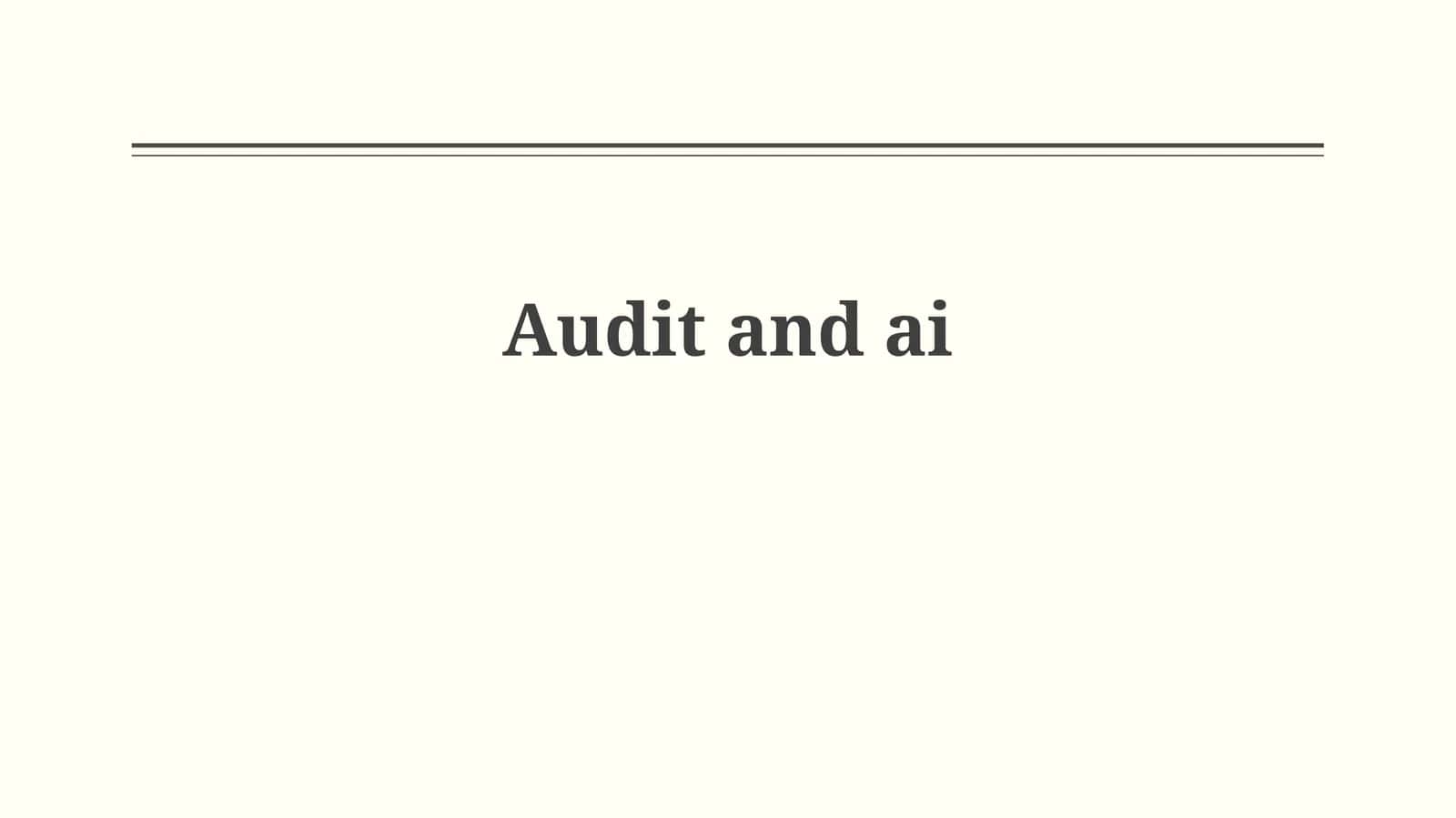 Audit va AI integratsiyasi 1