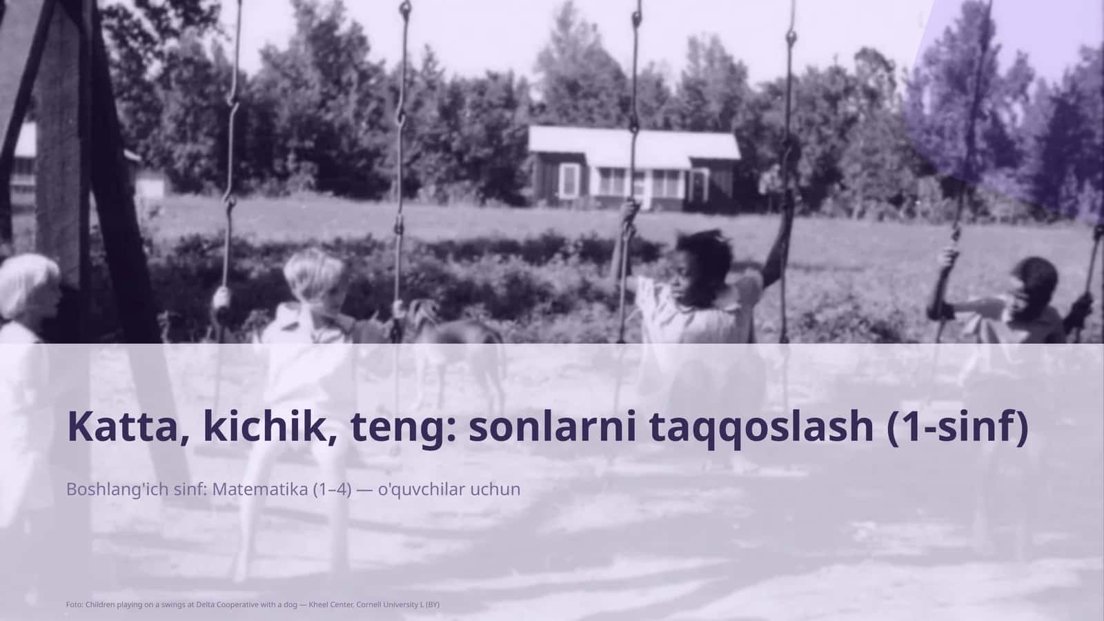 Katta, kichik, teng: sonlarni taqqoslash (1-sinf) 1