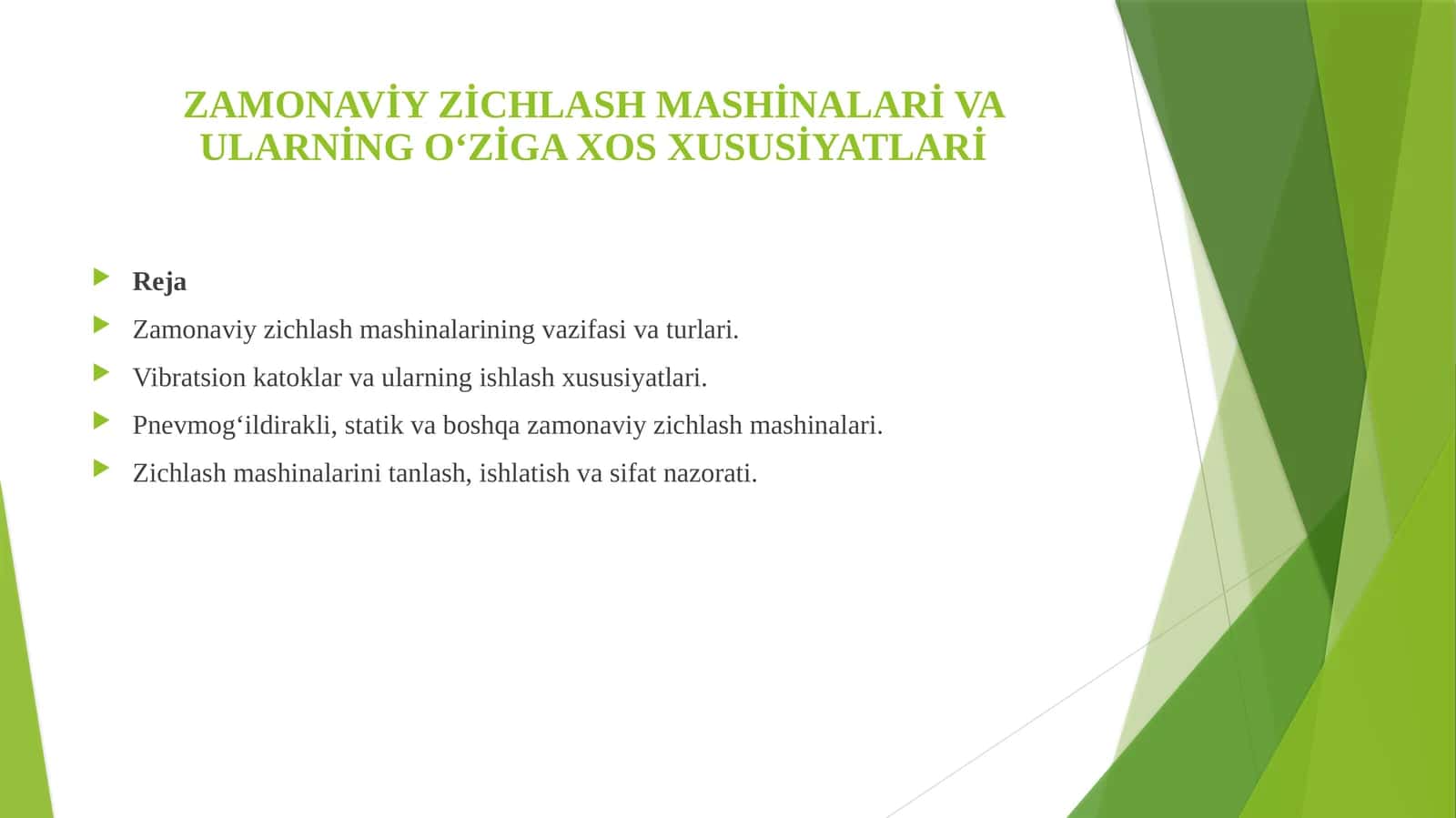 ZAMONAVİY ZİCHLASH MASHINALARİ VA ULARNİNG O‘ZİGA XOS XUSUSİYATLARİ 1