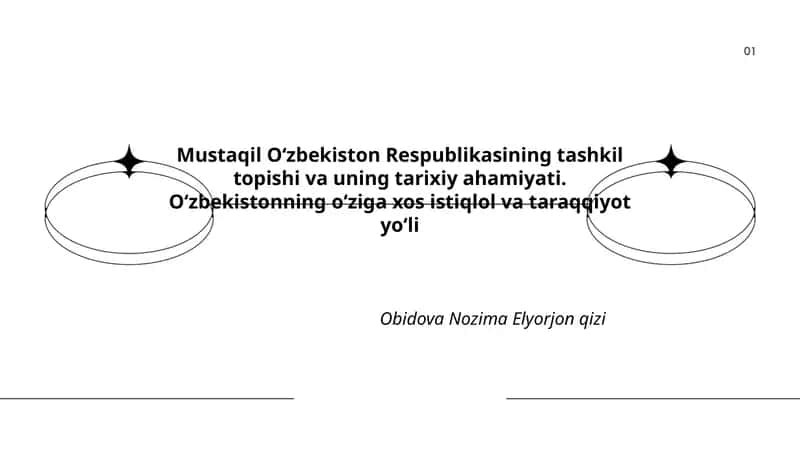 Oʻzbekiston Respublikasining Mustaqil tashkili va uning tarixiy ahamiyati 1
