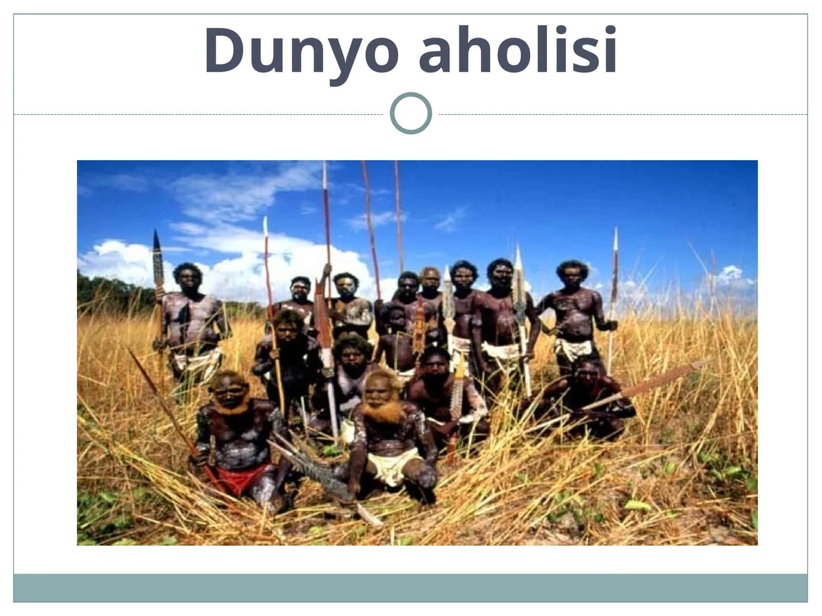 Dunyo aholisi 1