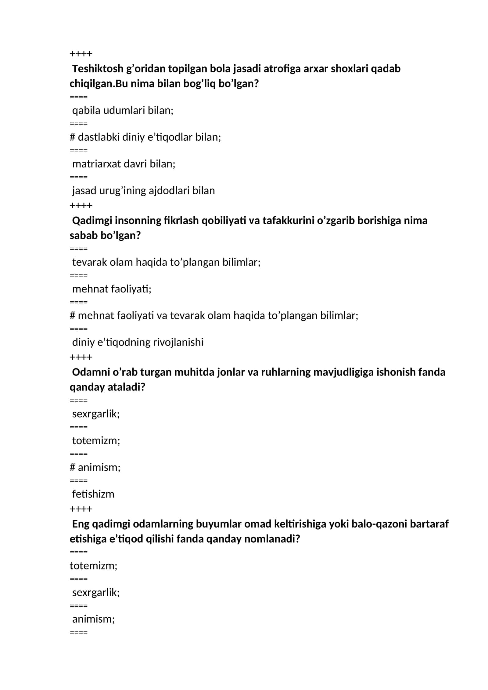 Qadimgi insonning fikrlash qobiliyati va tafakkurini o’zgarib borishiga nima sabab bo’lgan? 1
