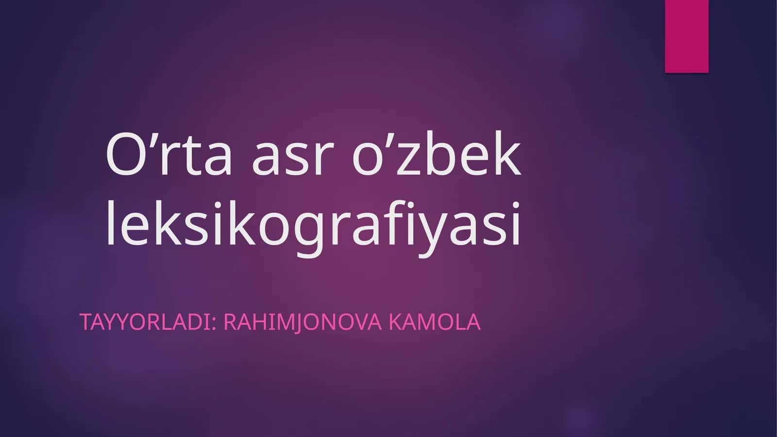 O'rtaasro'zbekleksikografiyasi 1