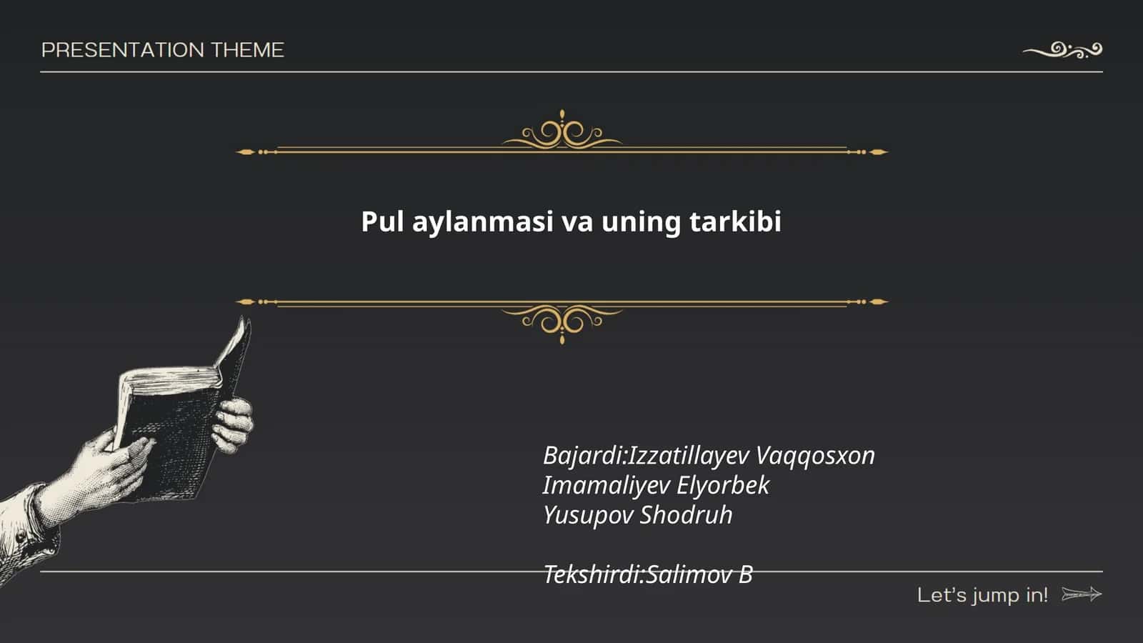 Pul aylanishining asosiy tushunchalari 1
