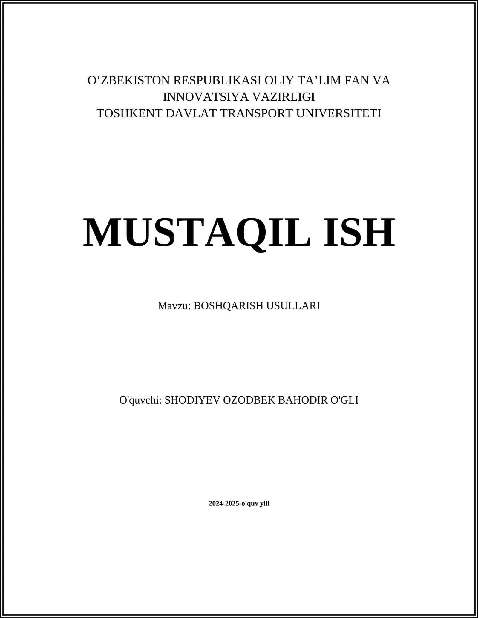 BOSHQARISH USULLARI 1
