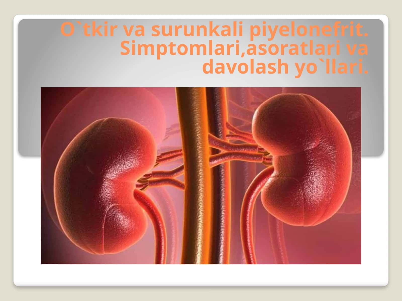 O`tkir va surun kalipi pielonefrit 1