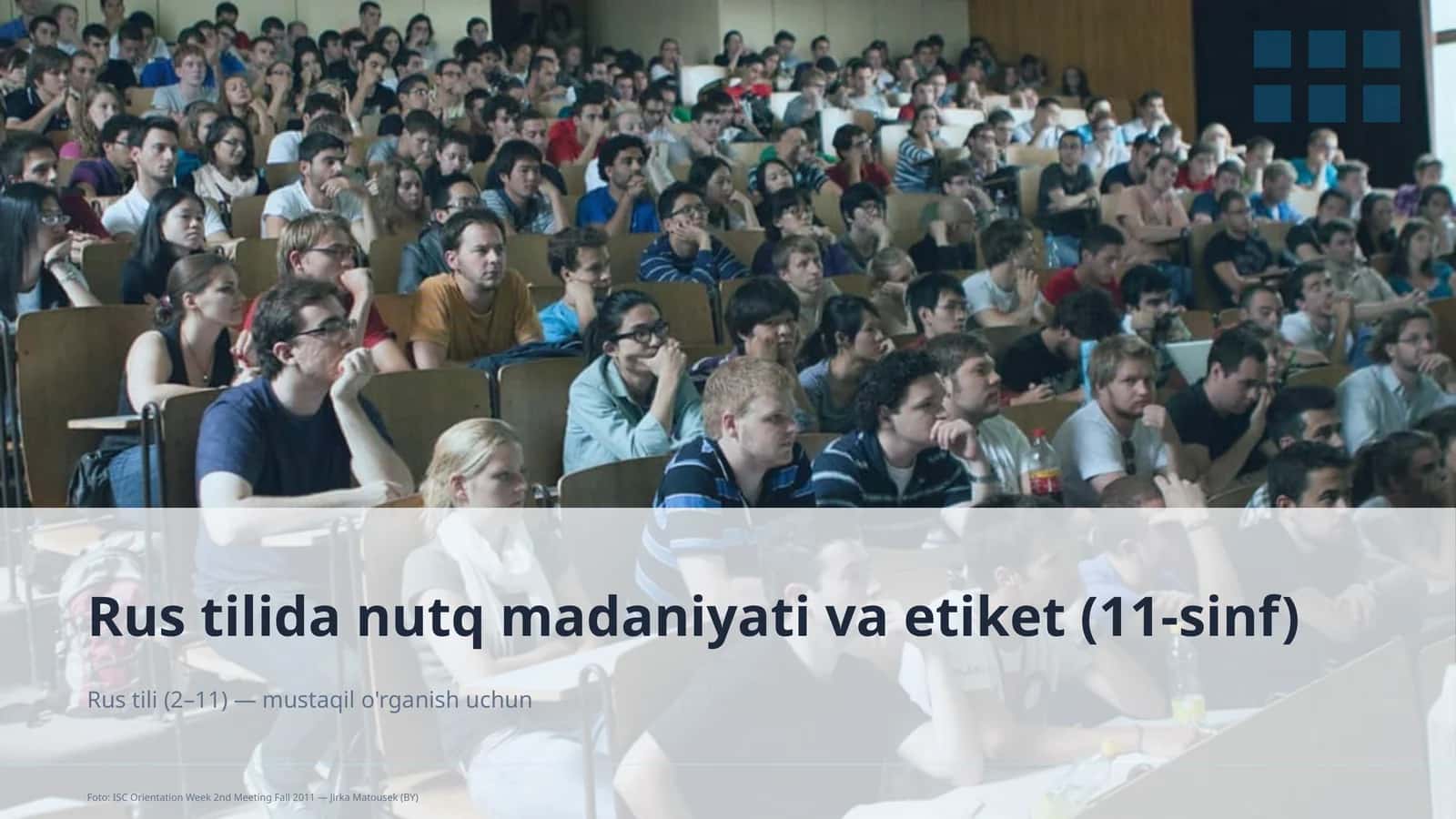 Rus tilida nutq madaniyati va etiket (11-sinf) 1