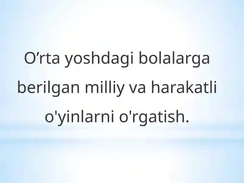 Harakatli O'yinlar 1