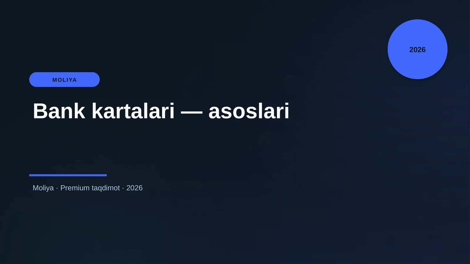 Bank kartalari — asoslari 1