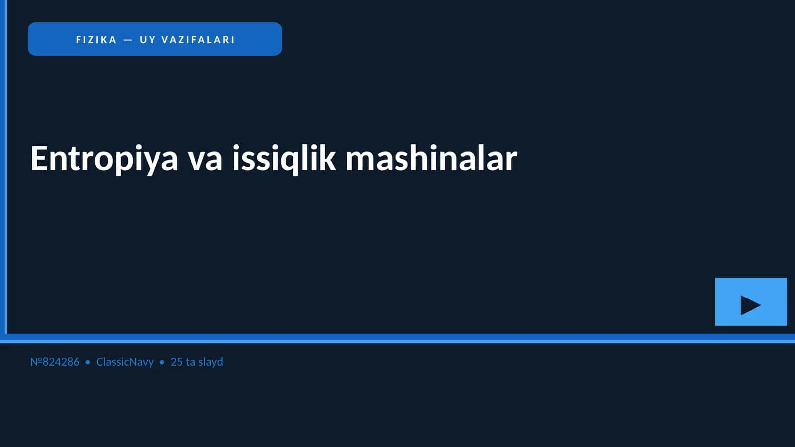 FIZIKA — UY VAZIFALARI 1