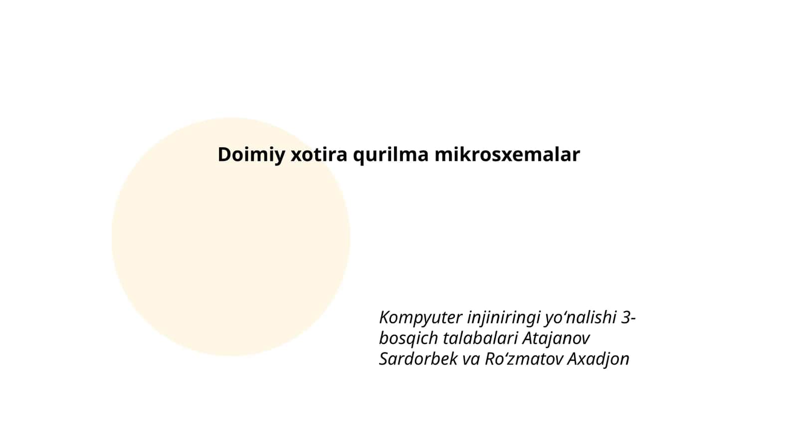 Doimiy xotira qurilma mikrosxemalar 1