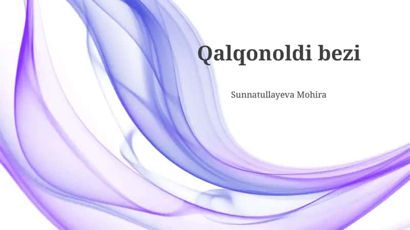 Qalqonoldi bezi 1