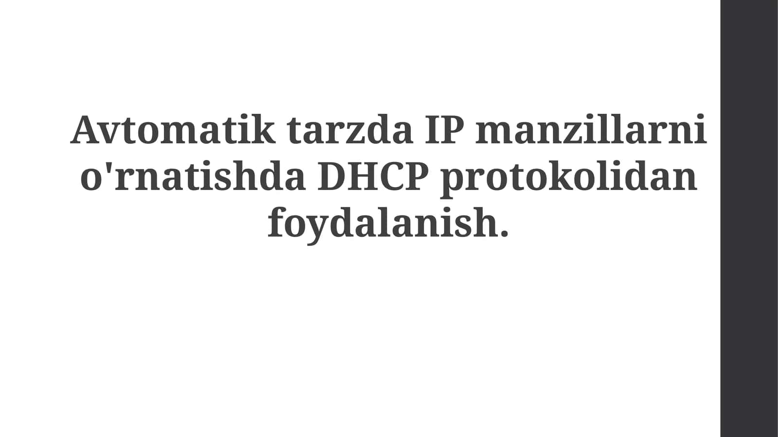 DHCP Protokoli 1