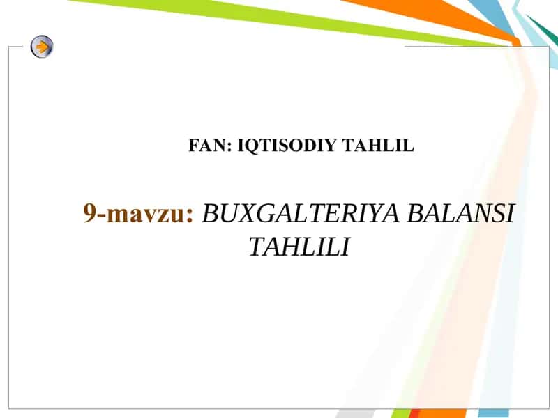 BUXGALTERIYA BALANSI TAHLILI 1
