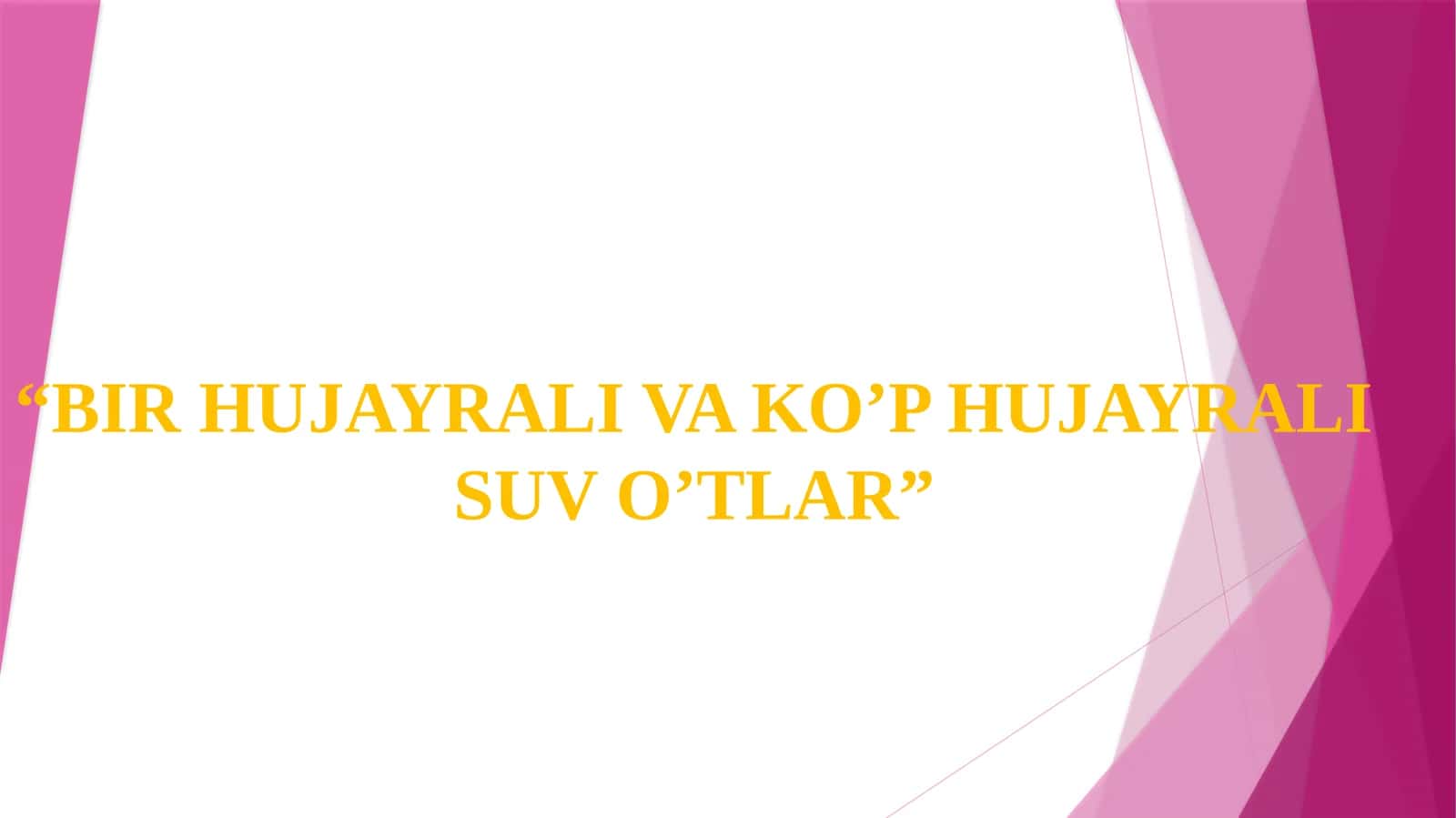 BIR HUJAYRALI VA KO’P HUJAYRALI SUV O’TLAR 1