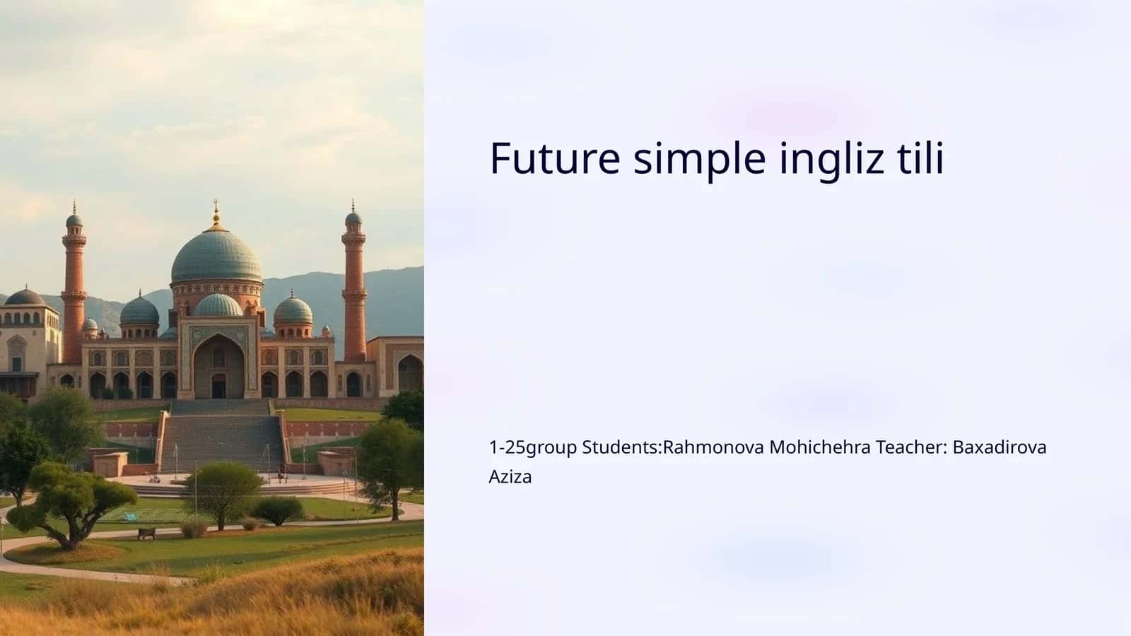 Future simple ingliz tili 1