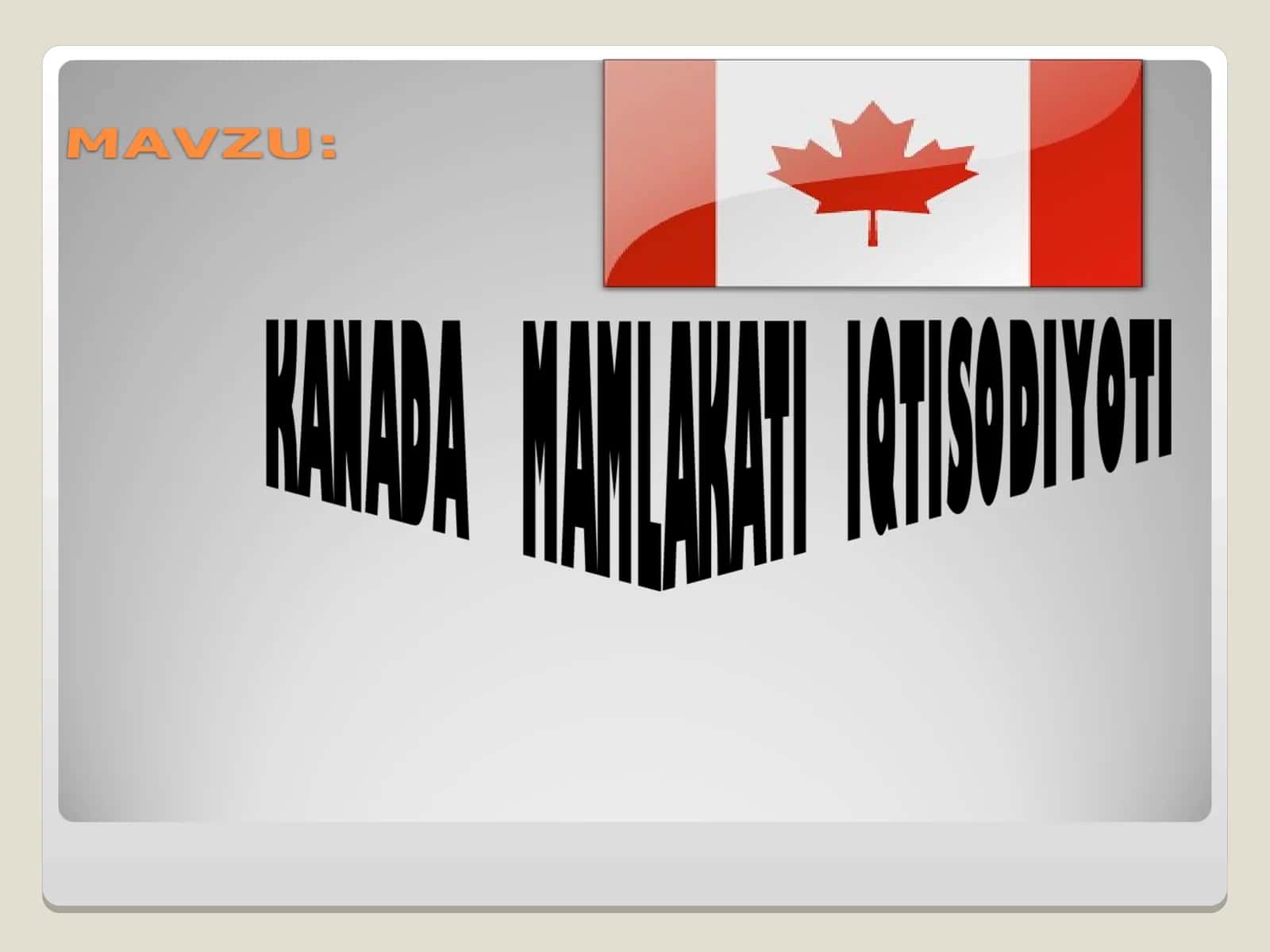 Kanada iqtisodiyoti 1