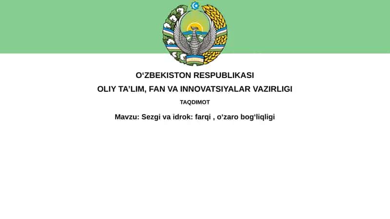 Sezgivaidrok:farqi,oʻzarobogʻliqligi 1